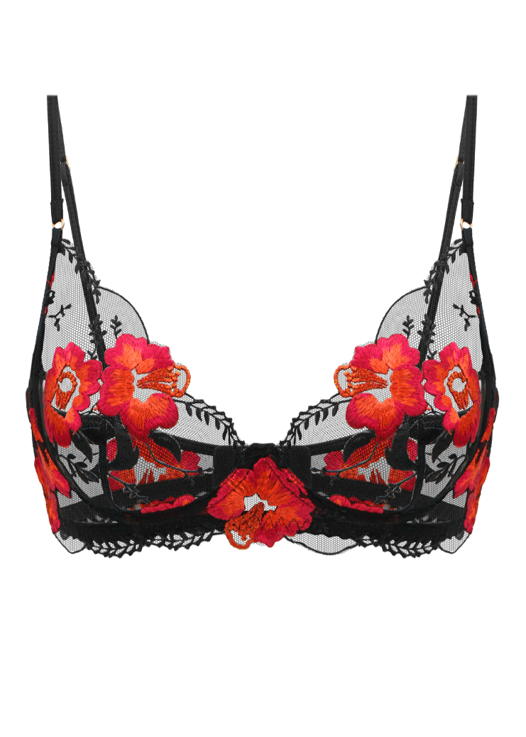 Lily Wired Bra Black/Red