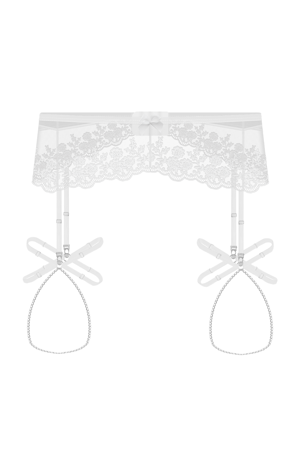 White Erotica garter belt