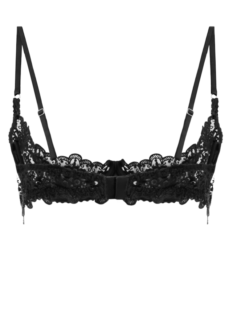 Erotica Wired Open Bra Black