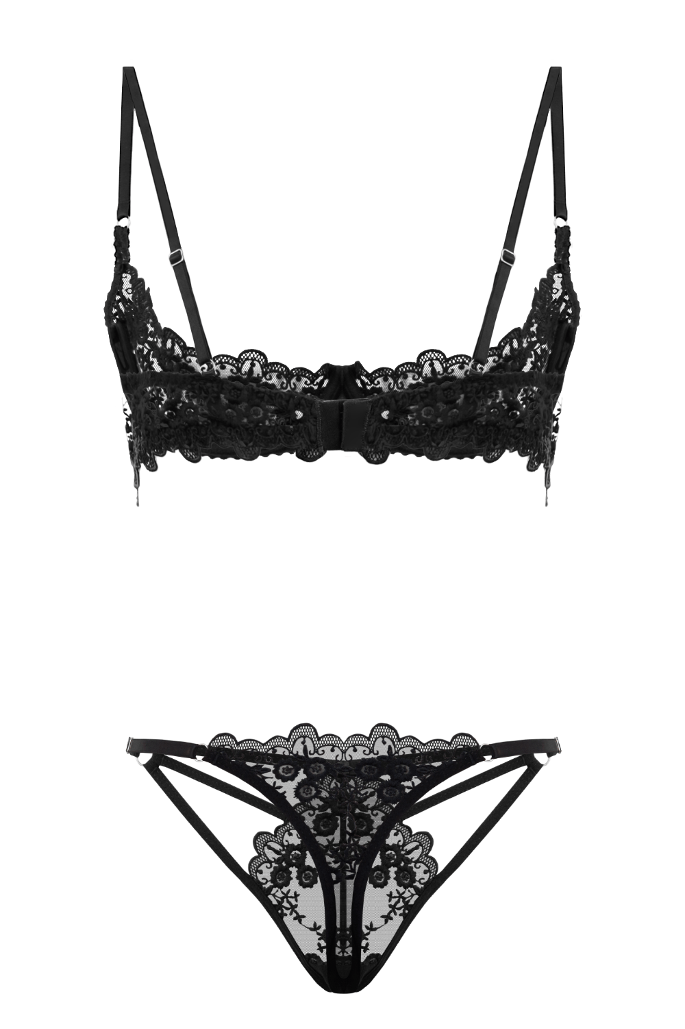 Erotica Lingerie Full Set Black