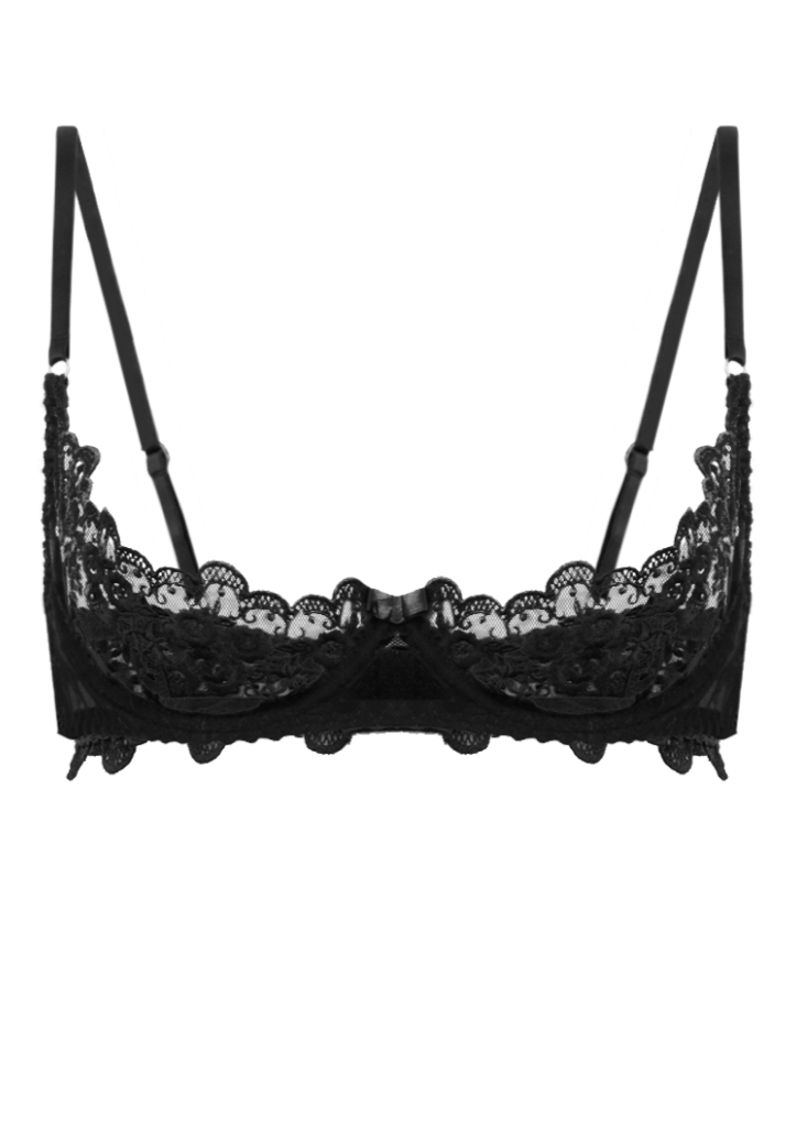 Erotica Wired Open Bra Black