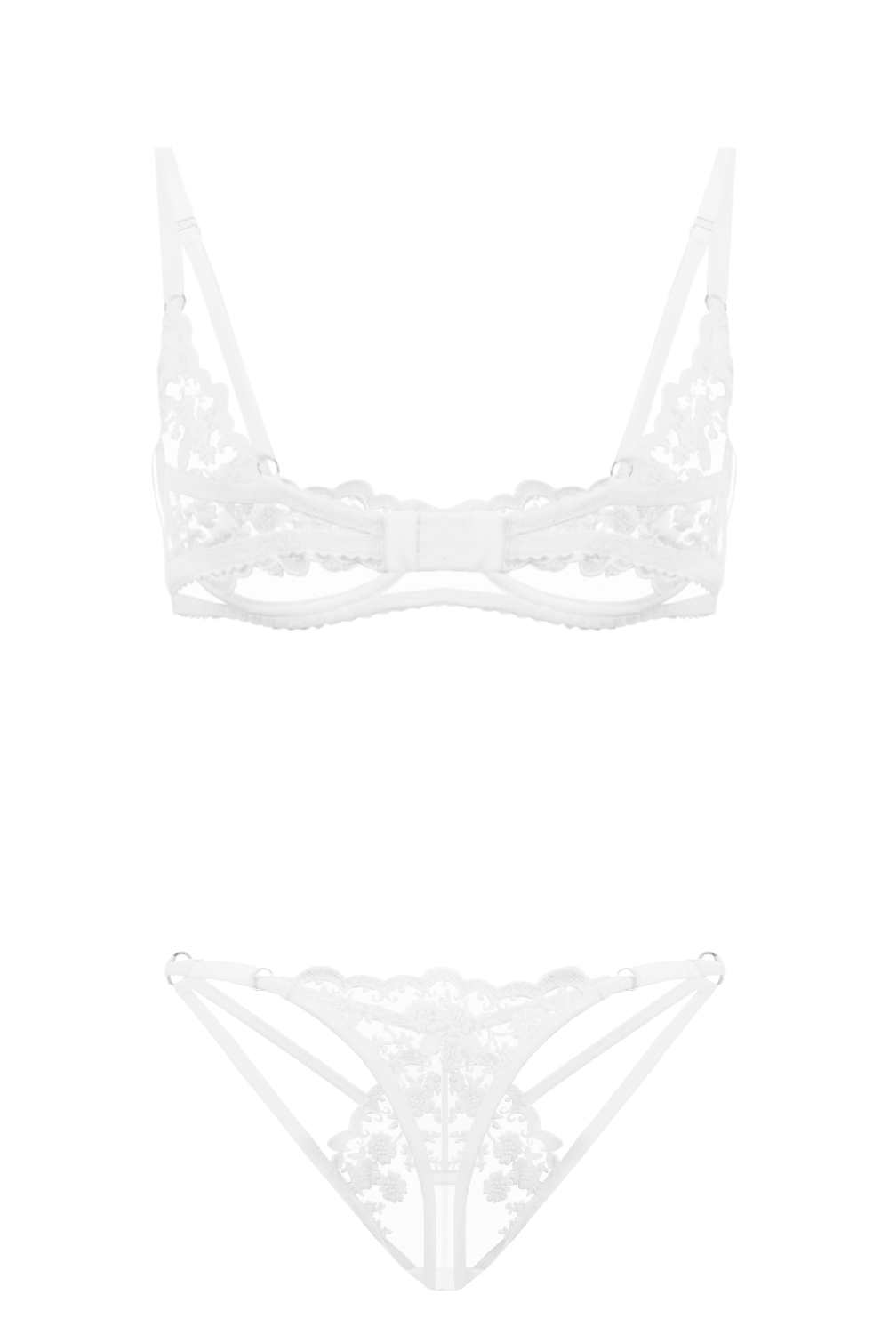 Erotica Lingerie Full Set White