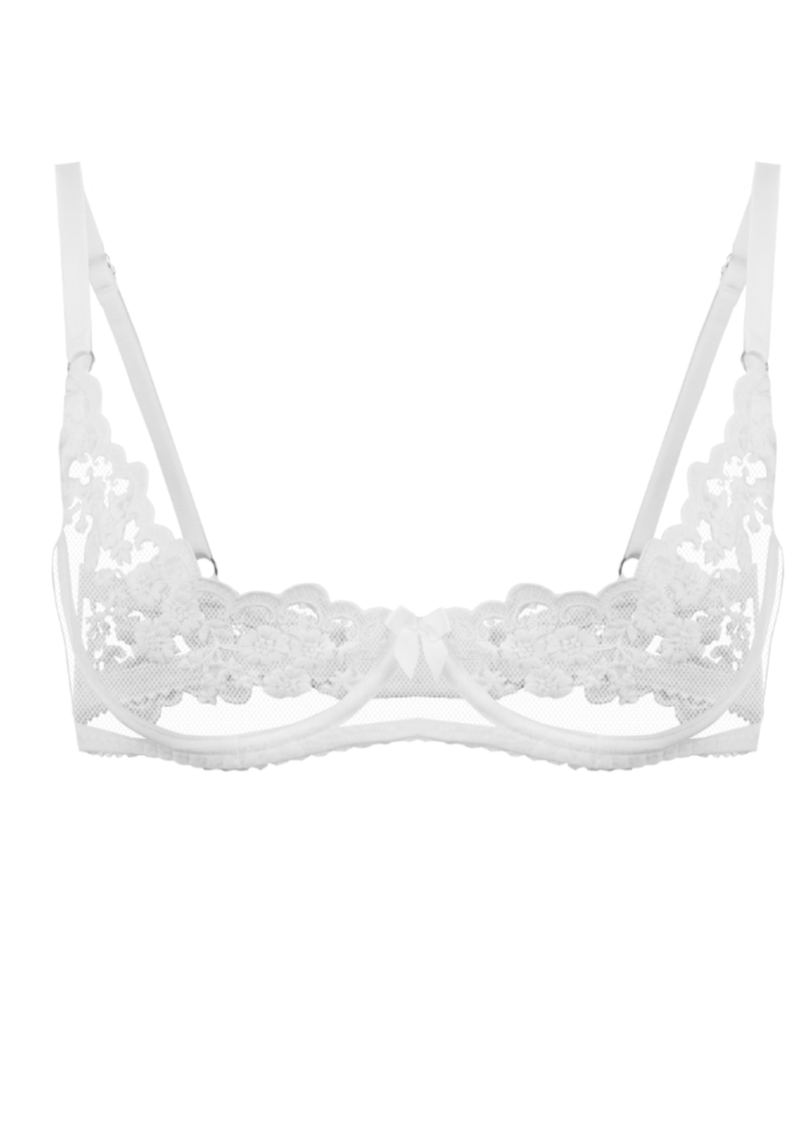 Erotica Wired Open Bra White